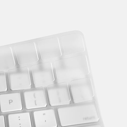 GhostCover FlexType Premium Keyboard Protector for High-Performance Typing, Compatible with 2021+ Magic Keyboard with Touch ID A3118 A3203 A2449 A2450, iMac, NO Numeric keypad, US Layout Only, Clear in Kuwait