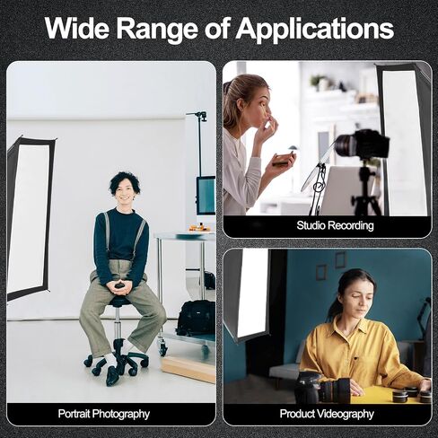 WELLMAKING 23.6x35.4 Rectangular Softbox with Bowens Mount for Photography | 60x90cm Size, Double Diffusers, Honeycomb Grid with Bag, Soft Light Control, Portrait Product Shooting, LED Flash Monolight in Saudi Arabia