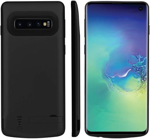 Galaxy S10 Battery Case, 6000mAh Rechargeable Battery Charging Case for Samsung Galaxy S10 External Backup Battery Power Bank Charger Protective Case Support Kickstand, Extended Your Battery Life in Kuwait