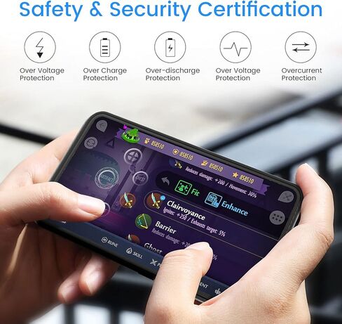 Galaxy S10 Battery Case, 6000mAh Rechargeable Battery Charging Case for Samsung Galaxy S10 External Backup Battery Power Bank Charger Protective Case Support Kickstand, Extended Your Battery Life in Kuwait