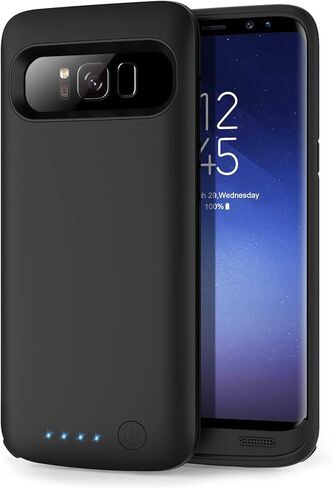 HETP Galaxy S8 Battery case 6000mAh, Protective Rechargeable External Battery Pack for Samsung Galaxy S8 Charging Case Portable Backup Power Bank for Galaxy S8 (5.8 inch) -Black in Kuwait