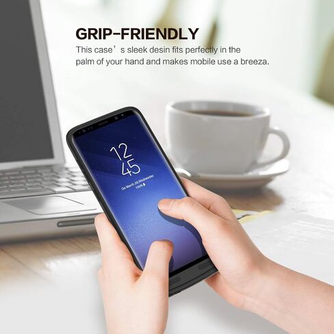 HETP Galaxy S8 Battery case 6000mAh, Protective Rechargeable External Battery Pack for Samsung Galaxy S8 Charging Case Portable Backup Power Bank for Galaxy S8 (5.8 inch) -Black in Kuwait