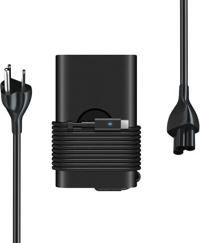 استبدال شاحن الكمبيوتر المحمول Dell، شاحن طاقة USB-C بقدرة 65 وات/45 وات، لسلك طاقة محول التيار المتردد من Dell Latitude/XPS 13/Chromebook من النوع C. in Kuwait