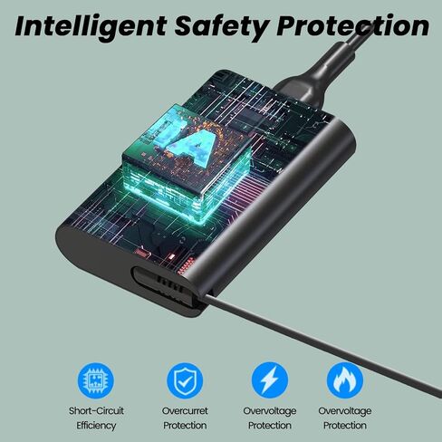 استبدال شاحن الكمبيوتر المحمول Dell، شاحن طاقة USB-C بقدرة 65 وات/45 وات، لسلك طاقة محول التيار المتردد من Dell Latitude/XPS 13/Chromebook من النوع C. in Kuwait
