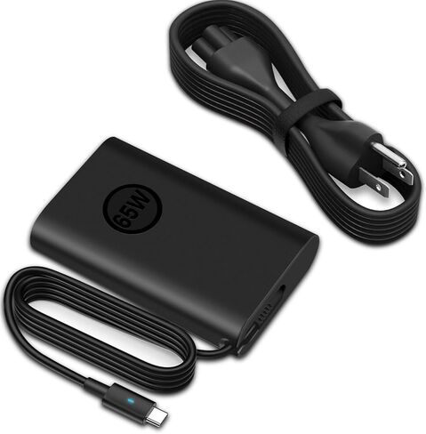 استبدال شاحن الكمبيوتر المحمول Dell، شاحن طاقة USB-C بقدرة 65 وات/45 وات، لسلك طاقة محول التيار المتردد من Dell Latitude/XPS 13/Chromebook من النوع C. in Kuwait