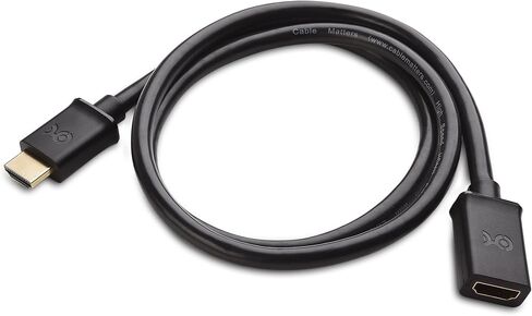 Cable Matters 2-Pack 4K High Speed HDMI Extension Cable, M-F, 6ft | 4K@60Hz, Male to Female, HDMI Extender Cable, with Ethernet, 3D and 4K Resolution Ready in Kuwait