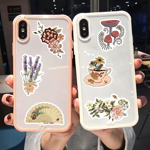 ملصقات عتيقة، ديكور جمالي، 50 قطعة من ملصقات الفينيل المقاومة للماء لزجاجة المياه، سجل قصاصات الحاسب المحمول، حافظة هاتف، المراهقات الفتيات الكبار هدايا ريترو in Kuwait