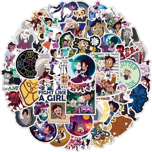 ان جي2دي58 مجموعة ستيكرات لاصقة من الفينيل بتصميم فيلم ذا اول هاوس 50 قطعة ملونة مقاومة للماء لزجاجة المياه واللابتوب وممتص الصدمات والسيارة والدراجة والامتعة والجيتار ولوح التزلج، 2-4 انش in Kuwait