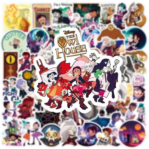 ان جي2دي58 مجموعة ستيكرات لاصقة من الفينيل بتصميم فيلم ذا اول هاوس 50 قطعة ملونة مقاومة للماء لزجاجة المياه واللابتوب وممتص الصدمات والسيارة والدراجة والامتعة والجيتار ولوح التزلج، 2-4 انش in Kuwait