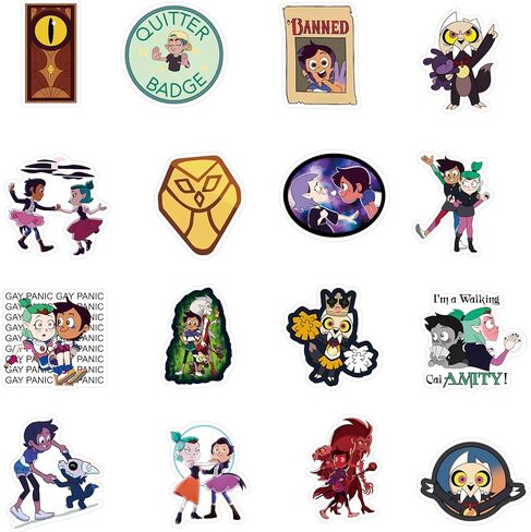 ان جي2دي58 مجموعة ستيكرات لاصقة من الفينيل بتصميم فيلم ذا اول هاوس 50 قطعة ملونة مقاومة للماء لزجاجة المياه واللابتوب وممتص الصدمات والسيارة والدراجة والامتعة والجيتار ولوح التزلج، 2-4 انش in Kuwait