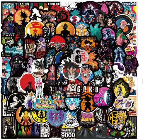 100pcs Dragon Ball Z Stickers for Laptop Phone Case Water Bottles Skateboard Bike Motorcycle Hard Hat Car Bumper Bedroom Wall Decoration,Vinyl Waterproof Stickers for Kids Teens Adults in Kuwait