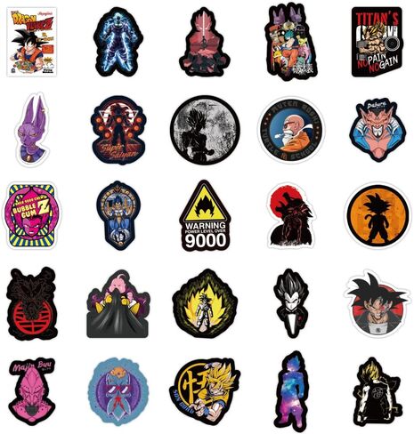 100pcs Dragon Ball Z Stickers for Laptop Phone Case Water Bottles Skateboard Bike Motorcycle Hard Hat Car Bumper Bedroom Wall Decoration,Vinyl Waterproof Stickers for Kids Teens Adults in Kuwait