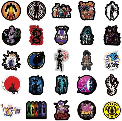 100pcs Dragon Ball Z Stickers for Laptop Phone Case Water Bottles Skateboard Bike Motorcycle Hard Hat Car Bumper Bedroom Wall Decoration,Vinyl Waterproof Stickers for Kids Teens Adults in Kuwait