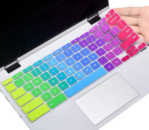 Lenovo Chromebook Keyboard Cover Skin - Flex 3, IdeaPad 3, Spin X360, Flex 5, C330/C340 100e/300e/500e, Ombre Pink in Kuwait