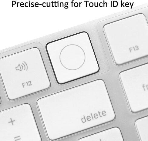 ProElife Ultra Thin Keyboard Cover Skin for Apple Magic Keyboard with Touch ID and Numeric Keypad Model-A2520 (for 2022 Mac Studio & 2021 Apple iMac 24 inch M1 Chip) 0.12-mm TPU Protector (Clear) in Saudi Arabia