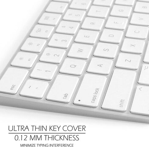 ProElife Ultra Thin Keyboard Cover Skin for Apple Magic Keyboard with Touch ID and Numeric Keypad Model-A2520 (for 2022 Mac Studio & 2021 Apple iMac 24 inch M1 Chip) 0.12-mm TPU Protector (Clear) in Saudi Arabia
