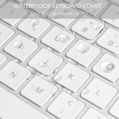 ProElife Ultra Thin Keyboard Cover Skin for Apple Magic Keyboard with Touch ID and Numeric Keypad Model-A2520 (for 2022 Mac Studio & 2021 Apple iMac 24 inch M1 Chip) 0.12-mm TPU Protector (Clear) in Saudi Arabia