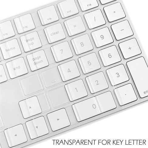 ProElife Ultra Thin Keyboard Cover Skin for Apple Magic Keyboard with Touch ID and Numeric Keypad Model-A2520 (for 2022 Mac Studio & 2021 Apple iMac 24 inch M1 Chip) 0.12-mm TPU Protector (Clear) in Saudi Arabia