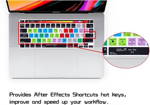 HRH Serato DJ Shortcuts Hotkey غطاء حماية للوحة المفاتيح من السيليكون لجهاز MacBook Pro 13 بوصة 2020 (موديل A2289 / A2251 / A2338 M1 Chip) وMacBook Pro 16"2019 (موديل A2141) in Kuwait