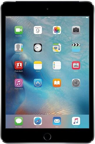 Apple iPad Mini 4 Wi-Fi, 7.9in Retina Display with 2048 x 1536 Resolution, A8 Chip, Touch ID, FaceTime, Up to 10 Hours of Battery Life - 128GB - Space Gray (Renewed) in Saudi Arabia