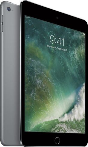 Apple iPad Mini 4 Wi-Fi, 7.9in Retina Display with 2048 x 1536 Resolution, A8 Chip, Touch ID, FaceTime, Up to 10 Hours of Battery Life - 128GB - Space Gray (Renewed) in Saudi Arabia
