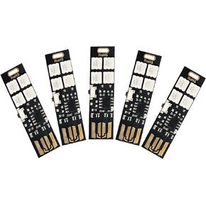 Yitee Mini USB Lights 7-Color Changing Night Light 5050 RGB 4-LEDs Switch Control، USB LED TV Backlight Kit، مصباح طاولة، إضاءة ديكور مكتب، أضواء مزاجية للحفلات، ضوء لوحة مفاتيح الكمبيوتر المحمول in Kuwait