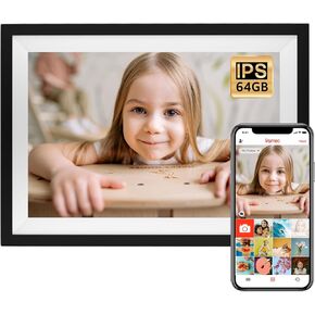 إطار صورة رقمي 64 جيجابايت، إطار صور رقمي 10.1 بوصة 1280x800 IPS HD يعمل باللمس واي فاي، سلس للغاية، إعداد سهل لمشاركة الصور أو الفيديو عن بعد، هدية للأم والأب والصديق والعائلة in Kuwait