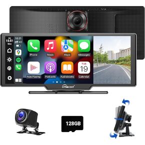 ستيريو سيارة Apple Carplay مقاس 10 بوصات من OTTOCAST، شاشة لمس عالية الدقة مع كاميرا داش 2.5K، CarPlay وراديو عرض تلقائي للسيارة يعمل بنظام Android، تحذير مغادرة المسار، ملاحة GPS، بطاقة TF 128 جيجا، لجميع المركبات in Kuwait