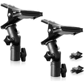 Selens Photography Reflector Clamp Holder Speedlite Hot Shoe Bracket with | 1/4" & 3/8" Screw Mount with Photo Studio Light Stand, Lighting Umbrella Reflector in Saudi Arabia