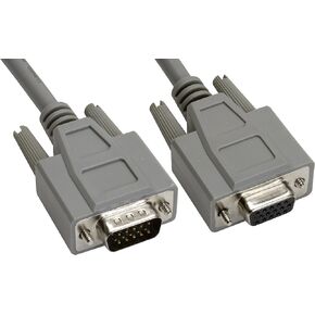 Amphenol CS-DSDHD15MF0-025 15-Pin HD15 Deluxe D-Sub Cable, Shielded, Male/Female, 25', Gray in Saudi Arabia