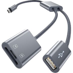 قارئ بطاقات Micro SD من Basesailor، محول بطاقة ذاكرة USB C TF، عارض صور من النوع C إلى SD لهاتف Apple iPhone 15، Android S23 S22 S21 A14 A54، Mac، Macbook Pro، iPad Air 4 5 Mini 6، الكمبيوتر الشخصي، الكمبيوتر المحمول، ملحقات الكاميرا in Kuwait
