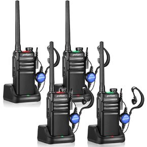 pxton 999S Rechargeable walkie talkies for Adults Long Range with Upgrade earpieces and Charger Dock,GMRS Handheld Two Way radios IP54 Waterproof 10 NOAA CH walkie Talkie (2 Pack) | Portable two Way Radios/Waterproof/GMRS/NOAA/Rugged/Clear sound/Rechargea in Saudi Arabia