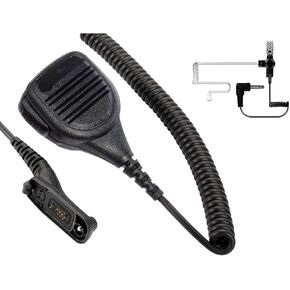 ميكروفون مكبر صوت V&L متوافق مع أجهزة راديو موتورولا APX4000 APX6000 APX7000 XPR6350 XPR6550 XPR7350 XPR7550( APX 4000 6000 7000 XPR 7550 7350 6550، ميكروفون كتف لتقليل الضوضاء مع سماعة أذن 3.5 مم in Kuwait