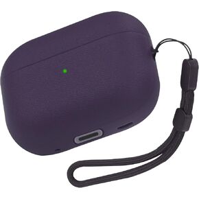 Nunwiza for AirPods Pro 2 Case Cover TPU Leather Texture Full-Body Protective Case Cover with Lanyard for 2023 AirPods Pro 2nd Generation(USB-C) Pine Green in Saudi Arabia