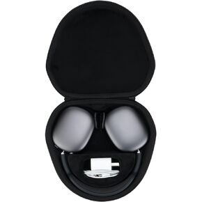 co2CREA Hard Case with Sleep Mode Replacement for Apple AirPods Max Headphone (Black Case)