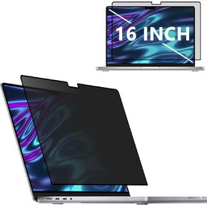 Halloive Privacy Screen MacBook pro 16 inch 2021,Removable Privacy Screen Filter for New MacBook Pro 16.2 inchs M1 Pro/Max (A2485),-Anti-Spy/Anti Fingerprint/Anti Blue Light/Anti-Glare/Bubble Free in Kuwait