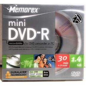 Memorex Mini DVD-r 1.4gb