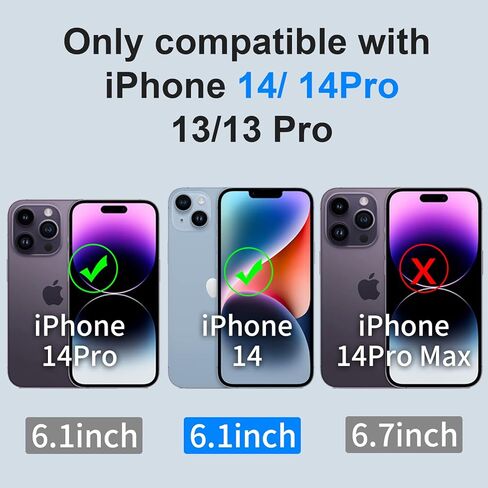 حافظة بطارية JUBOTY لهاتف iPhone 14/14Pro/13/13Pro مقاس 6.1 بوصات، 7000 مللي أمبير في الساعة Li-ion 0 دورة داخلية جديدة ترقية عالية السعة قابلة لإعادة الشحن حقيبة شحن محمولة حزمة بطارية ممتدة باللون الأسود in Kuwait