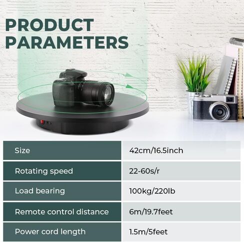 Photography Turntable 13.7inch/110lb with Remote Control in Kuwait