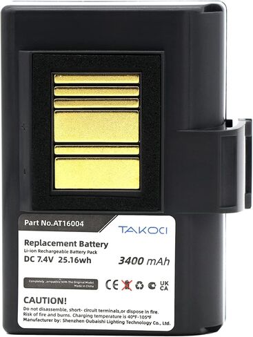 TAKOCI 3400mAh Replacement Battery for Zebra P1031365-069 P1031365-025 QLN220 ZQ520 QLN320 ZQ510 ZQ610HC ZQ620HC QLn220HC QLn320HC ZQ521 in Saudi Arabia