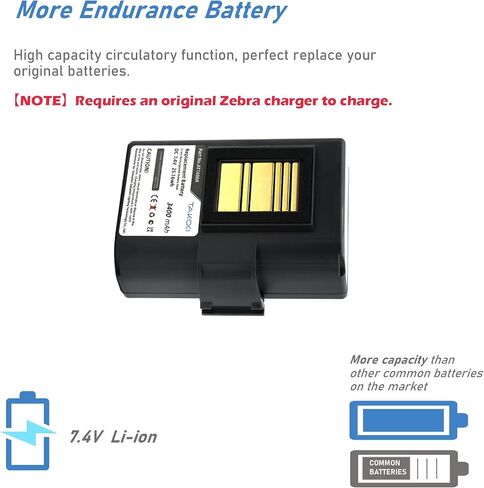 TAKOCI 3400mAh Replacement Battery for Zebra P1031365-069 P1031365-025 QLN220 ZQ520 QLN320 ZQ510 ZQ610HC ZQ620HC QLn220HC QLn320HC ZQ521 in Saudi Arabia