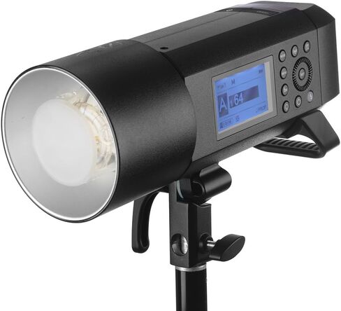 فلاش Godox AD400 Pro الكل في واحد خارجي بقوة 400 واط، حزمة بطارية ليثيوم 21.6 فولت/2600 مللي أمبير في الساعة توفر 390 نقطة طاقة كاملة، متوافقة مع Canon وNikon وSony وOlympus وFujifilm DSLRs in Saudi Arabia