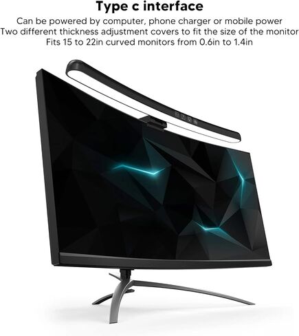 Curved Monitor Light Bar, Computer Monitor Lamp, Touch Dimming Screen Light Bar LED Monitor Light Reading Light with 3 Color Temp Modes & 7 Color RGB Adjustable for Office Home in Kuwait