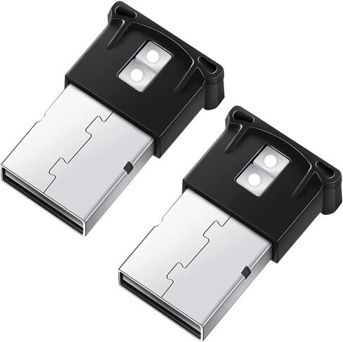 بانسيكو مصباح LED صغير بمنفذ USB، اضاءة داخلية للسيارة RGB قابلة للتعديل وسطوع قابل للتعديل، ضوء ليلي USB بتيار مستمر 5 فولت، مصباح LED ذكي للسيارة وديكور المنزل والكمبيوتر ومقابس USB الاخرى من قطعتين in Kuwait