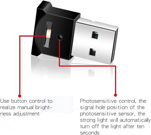 بانسيكو مصباح LED صغير بمنفذ USB، اضاءة داخلية للسيارة RGB قابلة للتعديل وسطوع قابل للتعديل، ضوء ليلي USB بتيار مستمر 5 فولت، مصباح LED ذكي للسيارة وديكور المنزل والكمبيوتر ومقابس USB الاخرى من قطعتين in Kuwait