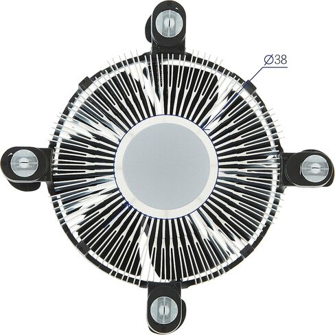 مبرد وحدة المعالجة المركزية ThermalFly I17A لمقابس Intel LGA1700/LGA1200/LGA1150/LGA1151/LGA1155/LGA1156، مروحة PWM 4Pin مقاس 90 مم، طاقة تبريد تصل إلى 100 وات، شحم عالي الأداء مطبق مسبقًا، للكمبيوتر المكتبي in Kuwait