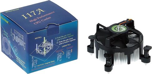 مبرد وحدة المعالجة المركزية ThermalFly I17A لمقابس Intel LGA1700/LGA1200/LGA1150/LGA1151/LGA1155/LGA1156، مروحة PWM 4Pin مقاس 90 مم، طاقة تبريد تصل إلى 100 وات، شحم عالي الأداء مطبق مسبقًا، للكمبيوتر المكتبي in Kuwait