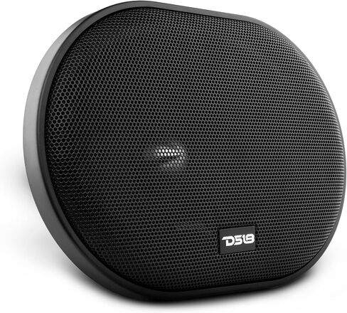مكبر صوت DS18 PRO-FR6NEO - 6.5 بوصة، كامل المدى، رصاصة ألومنيوم فضية، 450 وات بحد أقصى، 225 وات RMS، 4 أوم، مغناطيس النيوديميوم - مكبرات الصوت ذات النطاق الكامل الأكثر أناقة من النيوديميوم المتاحة، أسود، PROFR6NEO in Kuwait