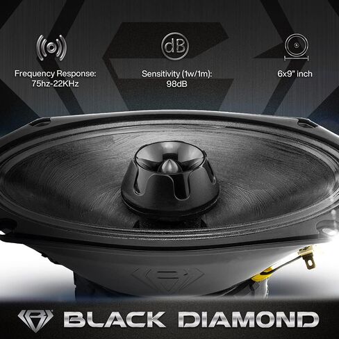 BLACK DIAMOND 6.5" 450W 4-Ohm Mid-Range Speaker with Integrated Bullet Tweeter in Saudi Arabia