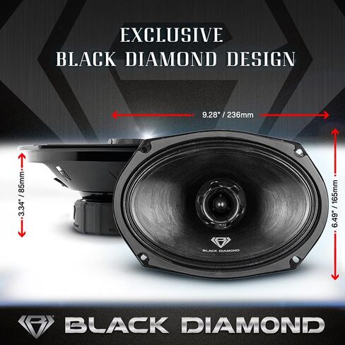 BLACK DIAMOND 6.5" 450W 4-Ohm Mid-Range Speaker with Integrated Bullet Tweeter in Saudi Arabia